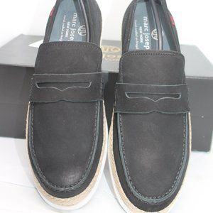 Marc Joseph New York Jefferson Street Black Nubuck Espadrille Loafers sz 9M NEW